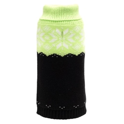 Neon Green/Black Snowtrails Dog Sweater wooflink, susan lanci, dog clothes, small dog clothes, urban pup, pooch outfitters, dogo, hip doggie, doggie design, small dog dress, pet clotes, dog boutique. pet boutique, bloomingtails dog boutique, dog raincoat, dog rain coat, pet raincoat, dog shampoo, pet shampoo, dog bathrobe, pet bathrobe, dog carrier, small dog carrier, doggie couture, pet couture, dog football, dog toys, pet toys, dog clothes sale, pet clothes sale, shop local, pet store, dog store, dog chews, pet chews, worthy dog, dog bandana, pet bandana, dog halloween, pet halloween, dog holiday, pet holiday, dog teepee, custom dog clothes, pet pjs, dog pjs, pet pajamas, dog pajamas,dog sweater, pet sweater, dog hat, fabdog, fab dog, dog puffer coat, dog winter jacket, dog col