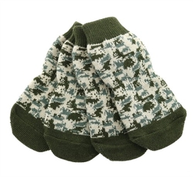 Non Skid Dog Socks - Camo wooflink, susan lanci, dog clothes, small dog clothes, urban pup, pooch outfitters, dogo, hip doggie, doggie design, small dog dress, pet clotes, dog boutique. pet boutique, bloomingtails dog boutique, dog raincoat, dog rain coat, pet raincoat, dog shampoo, pet shampoo, dog bathrobe, pet bathrobe, dog carrier, small dog carrier, doggie couture, pet couture, dog football, dog toys, pet toys, dog clothes sale, pet clothes sale, shop local, pet store, dog store, dog chews, pet chews, worthy dog, dog bandana, pet bandana, dog halloween, pet halloween, dog holiday, pet holiday, dog teepee, custom dog clothes, pet pjs, dog pjs, pet pajamas, dog pajamas,dog sweater, pet sweater, dog hat, fabdog, fab dog, dog puffer coat, dog winter jacket, dog col