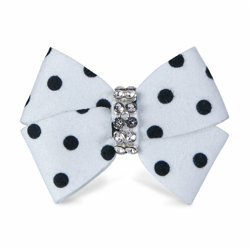 Nouveau Bow in Polka Dot by Susan Lanci  wooflink, susan lanci, dog clothes, small dog clothes, urban pup, pooch outfitters, dogo, hip doggie, doggie design, small dog dress, pet clotes, dog boutique. pet boutique, bloomingtails dog boutique, dog raincoat, dog rain coat, pet raincoat, dog shampoo, pet shampoo, dog bathrobe, pet bathrobe, dog carrier, small dog carrier, doggie couture, pet couture, dog football, dog toys, pet toys, dog clothes sale, pet clothes sale, shop local, pet store, dog store, dog chews, pet chews, worthy dog, dog bandana, pet bandana, dog halloween, pet halloween, dog holiday, pet holiday, dog teepee, custom dog clothes, pet pjs, dog pjs, pet pajamas, dog pajamas,dog sweater, pet sweater, dog hat, fabdog, fab dog, dog puffer coat, dog winter jacket, dog col