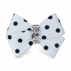 Nouveau Bow in Polka Dot by Susan Lanci  wooflink, susan lanci, dog clothes, small dog clothes, urban pup, pooch outfitters, dogo, hip doggie, doggie design, small dog dress, pet clotes, dog boutique. pet boutique, bloomingtails dog boutique, dog raincoat, dog rain coat, pet raincoat, dog shampoo, pet shampoo, dog bathrobe, pet bathrobe, dog carrier, small dog carrier, doggie couture, pet couture, dog football, dog toys, pet toys, dog clothes sale, pet clothes sale, shop local, pet store, dog store, dog chews, pet chews, worthy dog, dog bandana, pet bandana, dog halloween, pet halloween, dog holiday, pet holiday, dog teepee, custom dog clothes, pet pjs, dog pjs, pet pajamas, dog pajamas,dog sweater, pet sweater, dog hat, fabdog, fab dog, dog puffer coat, dog winter jacket, dog col