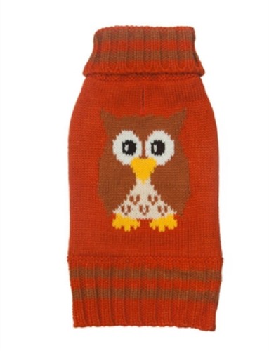 Orange Owl Dog Sweater wooflink, susan lanci, dog clothes, small dog clothes, urban pup, pooch outfitters, dogo, hip doggie, doggie design, small dog dress, pet clotes, dog boutique. pet boutique, bloomingtails dog boutique, dog raincoat, dog rain coat, pet raincoat, dog shampoo, pet shampoo, dog bathrobe, pet bathrobe, dog carrier, small dog carrier, doggie couture, pet couture, dog football, dog toys, pet toys, dog clothes sale, pet clothes sale, shop local, pet store, dog store, dog chews, pet chews, worthy dog, dog bandana, pet bandana, dog halloween, pet halloween, dog holiday, pet holiday, dog teepee, custom dog clothes, pet pjs, dog pjs, pet pajamas, dog pajamas,dog sweater, pet sweater, dog hat, fabdog, fab dog, dog puffer coat, dog winter jacket, dog col