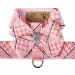 Peaches N' Cream Glen Houndstooth Nouveau Bow Tinkie Harness  - sl-nouveautinkieglenpeach