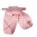 Peaches N' Cream Glen Houndstooth Nouveau Bow Tinkie Harness  - sl-nouveautinkieglenpeach