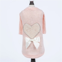 Pearl Heart Sweater in Peach Roxy & Lulu, wooflink, susan lanci, dog clothes, small dog clothes, urban pup, pooch outfitters, dogo, hip doggie, doggie design, small dog dress, pet clotes, dog boutique. pet boutique, bloomingtails dog boutique, dog raincoat, dog rain coat, pet raincoat, dog shampoo, pet shampoo, dog bathrobe, pet bathrobe, dog carrier, small dog carrier, doggie couture, pet couture, dog football, dog toys, pet toys, dog clothes sale, pet clothes sale, shop local, pet store, dog store, dog chews, pet chews, worthy dog, dog bandana, pet bandana, dog halloween, pet halloween, dog holiday, pet holiday, dog teepee, custom dog clothes, pet pjs, dog pjs, pet pajamas, dog pajamas,dog sweater, pet sweater, dog hat, fabdog, fab dog, dog puffer coat, dog winter ja