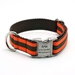 Personalized Collar & Lead Layered Stripe Orange & Chocolate - fdc-orangechoco