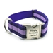 Personalized Collar & Lead Layered Stripe Purple & Lilac - fdc-purplil