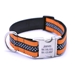 Personalized Collar & Lead Orange & Black Mini Polka Dot  - fdc-orangeblack