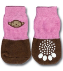 Pink & Brown Monkey Print Dog Socks   puppy bed,  beds,dog mat, pet mat, puppy mat, fab dog pet sweater, dog swepet clothes, dog clothes, puppy clothes, pet store, dog store, puppy boutique store, dog boutique, pet boutique, puppy boutique, Bloomingtails, dog, small dog clothes, large dog clothes, large dog costumes, small dog costumes, pet stuff, Halloween dog, puppy Halloween, pet Halloween, clothes, dog puppy Halloween, dog sale, pet sale, puppy sale, pet dog tank, pet tank, pet shirt, dog shirt, puppy shirt,puppy tank, I see spot, dog collars, dog leads, pet collar, pet lead,puppy collar, puppy lead, dog toys, pet toys, puppy toy, dog beds, pet beds, puppy bed,  beds,dog mat, pet mat, puppy mat, fab dog pet sweater, dog sweater, dog winter, pet winter,dog raincoat, pet rai