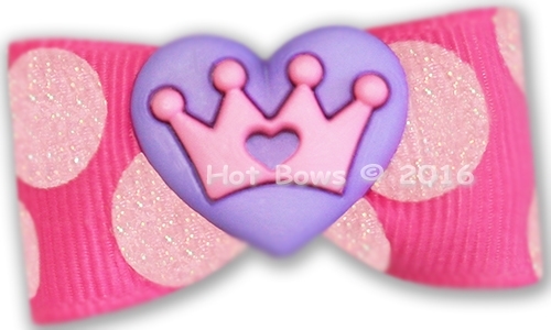 Dog Bows - Pink Dots Purple Heart Dog Hair Bow puppy bed,  beds,dog mat, pet mat, puppy mat, fab dog pet sweater, dog swepet clothes, dog clothes, puppy clothes, pet store, dog store, puppy boutique store, dog boutique, pet boutique, puppy boutique, Bloomingtails, dog, small dog clothes, large dog clothes, large dog costumes, small dog costumes, pet stuff, Halloween dog, puppy Halloween, pet Halloween, clothes, dog puppy Halloween, dog sale, pet sale, puppy sale, pet dog tank, pet tank, pet shirt, dog shirt, puppy shirt,puppy tank, I see spot, dog collars, dog leads, pet collar, pet lead,puppy collar, puppy lead, dog toys, pet toys, puppy toy, dog beds, pet beds, puppy bed,  beds,dog mat, pet mat, puppy mat, fab dog pet sweater, dog sweater, dog winter, pet winter,dog raincoat, pet rain