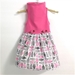 Pink Dress with Owl Print Skirt - daisy-owl-dress