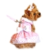 Pink Polka  & Lace Dog Dress with Matching Leash    - dd-pinkpolka