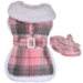 Pink & White Plaid Classic Dog Coat     - dd-pinkplaid-coat