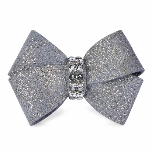 Platinum Glitzerati Nouveau Bow Hair Bow Roxy & Lulu, wooflink, susan lanci, dog clothes, small dog clothes, urban pup, pooch outfitters, dogo, hip doggie, doggie design, small dog dress, pet clotes, dog boutique. pet boutique, bloomingtails dog boutique, dog raincoat, dog rain coat, pet raincoat, dog shampoo, pet shampoo, dog bathrobe, pet bathrobe, dog carrier, small dog carrier, doggie couture, pet couture, dog football, dog toys, pet toys, dog clothes sale, pet clothes sale, shop local, pet store, dog store, dog chews, pet chews, worthy dog, dog bandana, pet bandana, dog halloween, pet halloween, dog holiday, pet holiday, dog teepee, custom dog clothes, pet pjs, dog pjs, pet pajamas, dog pajamas,dog sweater, pet sweater, dog hat, fabdog, fab dog, dog puffer coat, dog winter ja