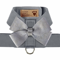 Platinum Tinkie Harness with Glitzerati Nouveau Bow Roxy & Lulu, wooflink, susan lanci, dog clothes, small dog clothes, urban pup, pooch outfitters, dogo, hip doggie, doggie design, small dog dress, pet clotes, dog boutique. pet boutique, bloomingtails dog boutique, dog raincoat, dog rain coat, pet raincoat, dog shampoo, pet shampoo, dog bathrobe, pet bathrobe, dog carrier, small dog carrier, doggie couture, pet couture, dog football, dog toys, pet toys, dog clothes sale, pet clothes sale, shop local, pet store, dog store, dog chews, pet chews, worthy dog, dog bandana, pet bandana, dog halloween, pet halloween, dog holiday, pet holiday, dog teepee, custom dog clothes, pet pjs, dog pjs, pet pajamas, dog pajamas,dog sweater, pet sweater, dog hat, fabdog, fab dog, dog puffer coat, dog winter ja