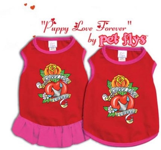 Puppy Love Forever Dress &  Tank Top in Red  wooflink, susan lanci, dog clothes, small dog clothes, urban pup, pooch outfitters, dogo, hip doggie, doggie design, small dog dress, pet clotes, dog boutique. pet boutique, bloomingtails dog boutique, dog raincoat, dog rain coat, pet raincoat, dog shampoo, pet shampoo, dog bathrobe, pet bathrobe, dog carrier, small dog carrier, doggie couture, pet couture, dog football, dog toys, pet toys, dog clothes sale, pet clothes sale, shop local, pet store, dog store, dog chews, pet chews, worthy dog, dog bandana, pet bandana, dog halloween, pet halloween, dog holiday, pet holiday, dog teepee, custom dog clothes, pet pjs, dog pjs, pet pajamas, dog pajamas,dog sweater, pet sweater, dog hat, fabdog, fab dog, dog puffer coat, dog winter jacket, dog col