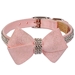 Puppy Pink Glitzerati Nouveau Bow 3 Row Giltmore Collar  - sl-ppnouveau