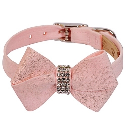 Puppy Pink Glitzerati Nouveau Bow Collar  Roxy & Lulu, wooflink, susan lanci, dog clothes, small dog clothes, urban pup, pooch outfitters, dogo, hip doggie, doggie design, small dog dress, pet clotes, dog boutique. pet boutique, bloomingtails dog boutique, dog raincoat, dog rain coat, pet raincoat, dog shampoo, pet shampoo, dog bathrobe, pet bathrobe, dog carrier, small dog carrier, doggie couture, pet couture, dog football, dog toys, pet toys, dog clothes sale, pet clothes sale, shop local, pet store, dog store, dog chews, pet chews, worthy dog, dog bandana, pet bandana, dog halloween, pet halloween, dog holiday, pet holiday, dog teepee, custom dog clothes, pet pjs, dog pjs, pet pajamas, dog pajamas,dog sweater, pet sweater, dog hat, fabdog, fab dog, dog puffer coat, dog winter ja