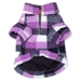 Purple/Navy Plaid Sherpa Pullover with Zipper  - wd-purple-fleece