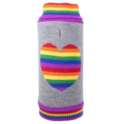 Rainbow Hearts Dog Sweater Roxy & Lulu, wooflink, susan lanci, dog clothes, small dog clothes, urban pup, pooch outfitters, dogo, hip doggie, doggie design, small dog dress, pet clotes, dog boutique. pet boutique, bloomingtails dog boutique, dog raincoat, dog rain coat, pet raincoat, dog shampoo, pet shampoo, dog bathrobe, pet bathrobe, dog carrier, small dog carrier, doggie couture, pet couture, dog football, dog toys, pet toys, dog clothes sale, pet clothes sale, shop local, pet store, dog store, dog chews, pet chews, worthy dog, dog bandana, pet bandana, dog halloween, pet halloween, dog holiday, pet holiday, dog teepee, custom dog clothes, pet pjs, dog pjs, pet pajamas, dog pajamas,dog sweater, pet sweater, dog hat, fabdog, fab dog, dog puffer coat, dog winter ja