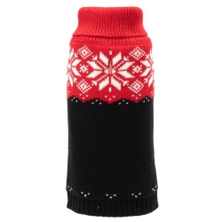 Red/Black Snowtrails Dog Sweater wooflink, susan lanci, dog clothes, small dog clothes, urban pup, pooch outfitters, dogo, hip doggie, doggie design, small dog dress, pet clotes, dog boutique. pet boutique, bloomingtails dog boutique, dog raincoat, dog rain coat, pet raincoat, dog shampoo, pet shampoo, dog bathrobe, pet bathrobe, dog carrier, small dog carrier, doggie couture, pet couture, dog football, dog toys, pet toys, dog clothes sale, pet clothes sale, shop local, pet store, dog store, dog chews, pet chews, worthy dog, dog bandana, pet bandana, dog halloween, pet halloween, dog holiday, pet holiday, dog teepee, custom dog clothes, pet pjs, dog pjs, pet pajamas, dog pajamas,dog sweater, pet sweater, dog hat, fabdog, fab dog, dog puffer coat, dog winter jacket, dog col