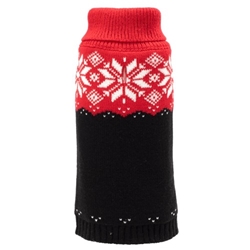 Red/Black Snowtrails Dog Sweater wooflink, susan lanci, dog clothes, small dog clothes, urban pup, pooch outfitters, dogo, hip doggie, doggie design, small dog dress, pet clotes, dog boutique. pet boutique, bloomingtails dog boutique, dog raincoat, dog rain coat, pet raincoat, dog shampoo, pet shampoo, dog bathrobe, pet bathrobe, dog carrier, small dog carrier, doggie couture, pet couture, dog football, dog toys, pet toys, dog clothes sale, pet clothes sale, shop local, pet store, dog store, dog chews, pet chews, worthy dog, dog bandana, pet bandana, dog halloween, pet halloween, dog holiday, pet holiday, dog teepee, custom dog clothes, pet pjs, dog pjs, pet pajamas, dog pajamas,dog sweater, pet sweater, dog hat, fabdog, fab dog, dog puffer coat, dog winter jacket, dog col