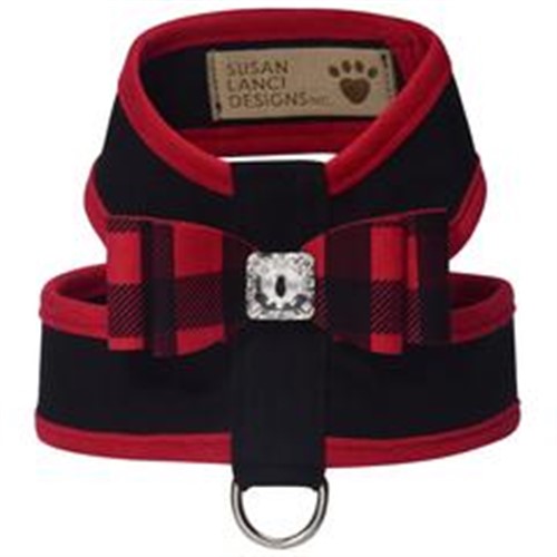 Red Gingham Big Bow Tinkie Harness with Red Trim Roxy & Lulu, wooflink, susan lanci, dog clothes, small dog clothes, urban pup, pooch outfitters, dogo, hip doggie, doggie design, small dog dress, pet clotes, dog boutique. pet boutique, bloomingtails dog boutique, dog raincoat, dog rain coat, pet raincoat, dog shampoo, pet shampoo, dog bathrobe, pet bathrobe, dog carrier, small dog carrier, doggie couture, pet couture, dog football, dog toys, pet toys, dog clothes sale, pet clothes sale, shop local, pet store, dog store, dog chews, pet chews, worthy dog, dog bandana, pet bandana, dog halloween, pet halloween, dog holiday, pet holiday, dog teepee, custom dog clothes, pet pjs, dog pjs, pet pajamas, dog pajamas,dog sweater, pet sweater, dog hat, fabdog, fab dog, dog puffer coat, dog winter ja