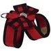 Red Gingham Nouveau Bow Tinkie Harness with Black Trim - sl-redwithblack