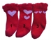 Red Heart Dog Socks   - pampet-redhearts-socksS-N8N