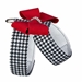 Red Nouveau Bow Houndstooth Tinkie Harness - sl-nouveaubowtinkiered