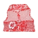 Red & White Hibiscus Flower Cool Mesh Dog Harness with Leash  - dd-redhibiscus-harness