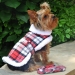 Red and White Plaid Dog Coat   - dd-redplaid-coatX-KZZ
