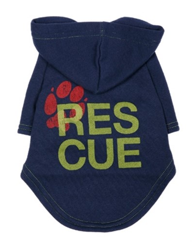 Rescue Charity Hoodie - Blue wooflink, susan lanci, dog clothes, small dog clothes, urban pup, pooch outfitters, dogo, hip doggie, doggie design, small dog dress, pet clotes, dog boutique. pet boutique, bloomingtails dog boutique, dog raincoat, dog rain coat, pet raincoat, dog shampoo, pet shampoo, dog bathrobe, pet bathrobe, dog carrier, small dog carrier, doggie couture, pet couture, dog football, dog toys, pet toys, dog clothes sale, pet clothes sale, shop local, pet store, dog store, dog chews, pet chews, worthy dog, dog bandana, pet bandana, dog halloween, pet halloween, dog holiday, pet holiday, dog teepee, custom dog clothes, pet pjs, dog pjs, pet pajamas, dog pajamas,dog sweater, pet sweater, dog hat, fabdog, fab dog, dog puffer coat, dog winter jacket, dog col