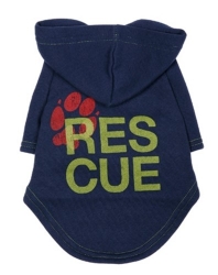 Rescue Charity Hoodie - Blue wooflink, susan lanci, dog clothes, small dog clothes, urban pup, pooch outfitters, dogo, hip doggie, doggie design, small dog dress, pet clotes, dog boutique. pet boutique, bloomingtails dog boutique, dog raincoat, dog rain coat, pet raincoat, dog shampoo, pet shampoo, dog bathrobe, pet bathrobe, dog carrier, small dog carrier, doggie couture, pet couture, dog football, dog toys, pet toys, dog clothes sale, pet clothes sale, shop local, pet store, dog store, dog chews, pet chews, worthy dog, dog bandana, pet bandana, dog halloween, pet halloween, dog holiday, pet holiday, dog teepee, custom dog clothes, pet pjs, dog pjs, pet pajamas, dog pajamas,dog sweater, pet sweater, dog hat, fabdog, fab dog, dog puffer coat, dog winter jacket, dog col