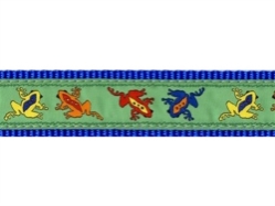 Ribbit Collar, Lead & Harness 1.25 inch  wooflink, susan lanci, dog clothes, small dog clothes, urban pup, pooch outfitters, dogo, hip doggie, doggie design, small dog dress, pet clotes, dog boutique. pet boutique, bloomingtails dog boutique, dog raincoat, dog rain coat, pet raincoat, dog shampoo, pet shampoo, dog bathrobe, pet bathrobe, dog carrier, small dog carrier, doggie couture, pet couture, dog football, dog toys, pet toys, dog clothes sale, pet clothes sale, shop local, pet store, dog store, dog chews, pet chews, worthy dog, dog bandana, pet bandana, dog halloween, pet halloween, dog holiday, pet holiday, dog teepee, custom dog clothes, pet pjs, dog pjs, pet pajamas, dog pajamas,dog sweater, pet sweater, dog hat, fabdog, fab dog, dog puffer coat, dog winter jacket, dog col