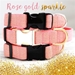 Rose Gold Sparkle Collar & Lead Collection - mg-rosegold