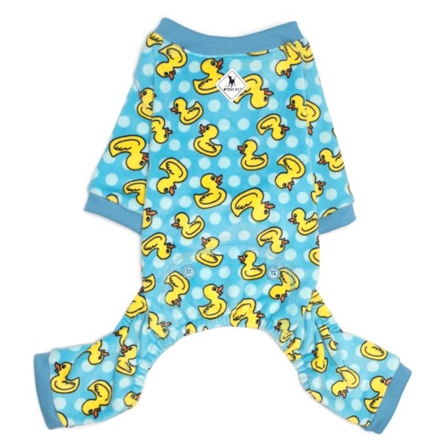 Rubber Duck Fleece Jammies  Roxy & Lulu, wooflink, susan lanci, dog clothes, small dog clothes, urban pup, pooch outfitters, dogo, hip doggie, doggie design, small dog dress, pet clotes, dog boutique. pet boutique, bloomingtails dog boutique, dog raincoat, dog rain coat, pet raincoat, dog shampoo, pet shampoo, dog bathrobe, pet bathrobe, dog carrier, small dog carrier, doggie couture, pet couture, dog football, dog toys, pet toys, dog clothes sale, pet clothes sale, shop local, pet store, dog store, dog chews, pet chews, worthy dog, dog bandana, pet bandana, dog halloween, pet halloween, dog holiday, pet holiday, dog teepee, custom dog clothes, pet pjs, dog pjs, pet pajamas, dog pajamas,dog sweater, pet sweater, dog hat, fabdog, fab dog, dog puffer coat, dog winter ja