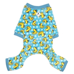 Rubber Duck Fleece Jammies  Roxy & Lulu, wooflink, susan lanci, dog clothes, small dog clothes, urban pup, pooch outfitters, dogo, hip doggie, doggie design, small dog dress, pet clotes, dog boutique. pet boutique, bloomingtails dog boutique, dog raincoat, dog rain coat, pet raincoat, dog shampoo, pet shampoo, dog bathrobe, pet bathrobe, dog carrier, small dog carrier, doggie couture, pet couture, dog football, dog toys, pet toys, dog clothes sale, pet clothes sale, shop local, pet store, dog store, dog chews, pet chews, worthy dog, dog bandana, pet bandana, dog halloween, pet halloween, dog holiday, pet holiday, dog teepee, custom dog clothes, pet pjs, dog pjs, pet pajamas, dog pajamas,dog sweater, pet sweater, dog hat, fabdog, fab dog, dog puffer coat, dog winter ja
