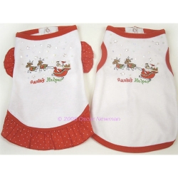Santas Helper Dog Dress or Tee wooflink, susan lanci, dog clothes, small dog clothes, urban pup, pooch outfitters, dogo, hip doggie, doggie design, small dog dress, pet clotes, dog boutique. pet boutique, bloomingtails dog boutique, dog raincoat, dog rain coat, pet raincoat, dog shampoo, pet shampoo, dog bathrobe, pet bathrobe, dog carrier, small dog carrier, doggie couture, pet couture, dog football, dog toys, pet toys, dog clothes sale, pet clothes sale, shop local, pet store, dog store, dog chews, pet chews, worthy dog, dog bandana, pet bandana, dog halloween, pet halloween, dog holiday, pet holiday, dog teepee, custom dog clothes, pet pjs, dog pjs, pet pajamas, dog pajamas,dog sweater, pet sweater, dog hat, fabdog, fab dog, dog puffer coat, dog winter jacket, dog col