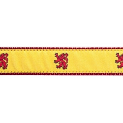 Scottish Rampant Lion Collar, Lead & Harness 3/4 inch  wooflink, susan lanci, dog clothes, small dog clothes, urban pup, pooch outfitters, dogo, hip doggie, doggie design, small dog dress, pet clotes, dog boutique. pet boutique, bloomingtails dog boutique, dog raincoat, dog rain coat, pet raincoat, dog shampoo, pet shampoo, dog bathrobe, pet bathrobe, dog carrier, small dog carrier, doggie couture, pet couture, dog football, dog toys, pet toys, dog clothes sale, pet clothes sale, shop local, pet store, dog store, dog chews, pet chews, worthy dog, dog bandana, pet bandana, dog halloween, pet halloween, dog holiday, pet holiday, dog teepee, custom dog clothes, pet pjs, dog pjs, pet pajamas, dog pajamas,dog sweater, pet sweater, dog hat, fabdog, fab dog, dog puffer coat, dog winter jacket, dog col