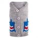 Shark Cardigan Dog Sweater - wd-shark-sweater