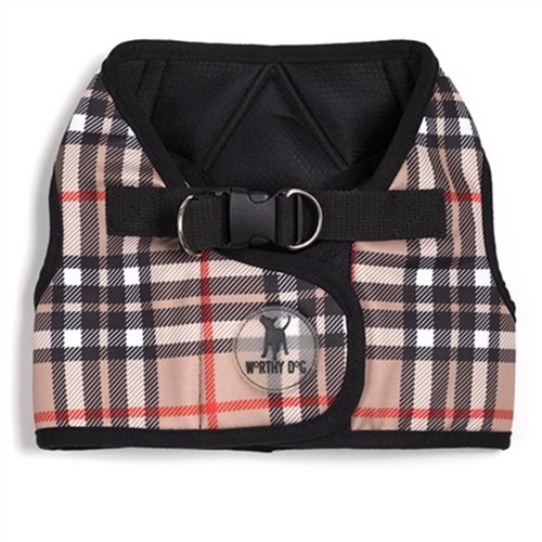 Sidekick Printed Tan Plaid Dog Harness  pet clothes, dog clothes, puppy clothes, pet store, dog store, puppy boutique store, dog boutique, pet boutique, puppy boutique, Bloomingtails, dog, small dog clothes, large dog clothes, large dog costumes, small dog costumes, pet stuff, Halloween dog, puppy Halloween, pet Halloween, clothes, dog puppy Halloween, dog sale, pet sale, puppy sale, pet dog tank, pet tank, pet shirt, dog shirt, puppy shirt,puppy tank, I see spot, dog collars, dog leads, pet collar, pet lead,puppy collar, puppy lead, dog toys, pet toys, puppy toy, dog beds, pet beds, puppy bed,  beds,dog mat, pet mat, puppy mat, fab dog pet sweater, dog sweater, dog winter, pet winter,dog raincoat, pet raincoat, dog harness, puppy harness, pet harness, dog collar, dog lead, pet l