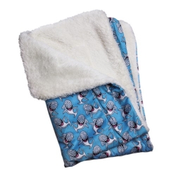 Silly Sharks Fleece Blanket   Roxy & Lulu, wooflink, susan lanci, dog clothes, small dog clothes, urban pup, pooch outfitters, dogo, hip doggie, doggie design, small dog dress, pet clotes, dog boutique. pet boutique, bloomingtails dog boutique, dog raincoat, dog rain coat, pet raincoat, dog shampoo, pet shampoo, dog bathrobe, pet bathrobe, dog carrier, small dog carrier, doggie couture, pet couture, dog football, dog toys, pet toys, dog clothes sale, pet clothes sale, shop local, pet store, dog store, dog chews, pet chews, worthy dog, dog bandana, pet bandana, dog halloween, pet halloween, dog holiday, pet holiday, dog teepee, custom dog clothes, pet pjs, dog pjs, pet pajamas, dog pajamas,dog sweater, pet sweater, dog hat, fabdog, fab dog, dog puffer coat, dog winter ja