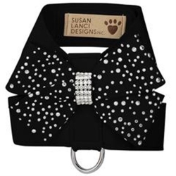 Silver Stardust Nouveau Bow Tinkie Harness in Many Colors wooflink, susan lanci, dog clothes, small dog clothes, urban pup, pooch outfitters, dogo, hip doggie, doggie design, small dog dress, pet clotes, dog boutique. pet boutique, bloomingtails dog boutique, dog raincoat, dog rain coat, pet raincoat, dog shampoo, pet shampoo, dog bathrobe, pet bathrobe, dog carrier, small dog carrier, doggie couture, pet couture, dog football, dog toys, pet toys, dog clothes sale, pet clothes sale, shop local, pet store, dog store, dog chews, pet chews, worthy dog, dog bandana, pet bandana, dog halloween, pet halloween, dog holiday, pet holiday, dog teepee, custom dog clothes, pet pjs, dog pjs, pet pajamas, dog pajamas,dog sweater, pet sweater, dog hat, fabdog, fab dog, dog puffer coat, dog winter jacket, dog col