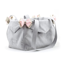 Silver Stardust Puppy Pink & Platinum Double Nouveau Bow Luxury Carrier  susan lanci, susan lanci pet carrier, susan lanci dog bag, luxury dog bag,petote, dogcarrier, petcarrier, bloomingtails dog boutique, small dog boutique,  pets, dogs, dog boutique, sale dog boutique, rolling dog carrier, dog bag, dog holder, airline approved, pet store, dog store, large dog clothes, pet clothes, doggie couture, new dog carrier, new dog sales, new pet sales, shop sale dogs, dog stores, shop local, clearance dog stuff, pet stuff