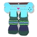 Soxy Paws - Blue & Green Stripe - HGL-blue-socksS-DED