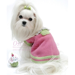 Sprinkles Cupcake Dog Sweater  with Squeaky Toy wooflink, susan lanci, dog clothes, small dog clothes, urban pup, pooch outfitters, dogo, hip doggie, doggie design, small dog dress, pet clotes, dog boutique. pet boutique, bloomingtails dog boutique, dog raincoat, dog rain coat, pet raincoat, dog shampoo, pet shampoo, dog bathrobe, pet bathrobe, dog carrier, small dog carrier, doggie couture, pet couture, dog football, dog toys, pet toys, dog clothes sale, pet clothes sale, shop local, pet store, dog store, dog chews, pet chews, worthy dog, dog bandana, pet bandana, dog halloween, pet halloween, dog holiday, pet holiday, dog teepee, custom dog clothes, pet pjs, dog pjs, pet pajamas, dog pajamas,dog sweater, pet sweater, dog hat, fabdog, fab dog, dog puffer coat, dog winter jacket, dog col