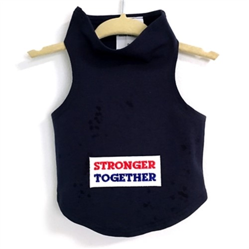 Stronger Together Dog Tank in Many Colors wooflink, susan lanci, dog clothes, small dog clothes, urban pup, pooch outfitters, dogo, hip doggie, doggie design, small dog dress, pet clotes, dog boutique. pet boutique, bloomingtails dog boutique, dog raincoat, dog rain coat, pet raincoat, dog shampoo, pet shampoo, dog bathrobe, pet bathrobe, dog carrier, small dog carrier, doggie couture, pet couture, dog football, dog toys, pet toys, dog clothes sale, pet clothes sale, shop local, pet store, dog store, dog chews, pet chews, worthy dog, dog bandana, pet bandana, dog halloween, pet halloween, dog holiday, pet holiday, dog teepee, custom dog clothes, pet pjs, dog pjs, pet pajamas, dog pajamas,dog sweater, pet sweater, dog hat, fabdog, fab dog, dog puffer coat, dog winter jacket, dog col