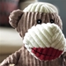 Stuey Sock Monkey Knottie Dog Toy    - huggle-stueymonkeyW-3FS