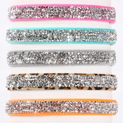Susan Lanci Crystal Rocks 1/2 inch  Dog Collar in Many Colors 