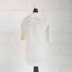 Sweet Magnolia Sweater in Cream Roxy & Lulu, wooflink, susan lanci, dog clothes, small dog clothes, airbuggy, pooch outfitters, dogo, hip doggie, doggie design, small dog dress, pet clotes, dog boutique. pet boutique, bloomingtails dog boutique, dog raincoat, dog rain coat, pet raincoat, dog shampoo, pet shampoo, dog bathrobe, pet bathrobe, dog carrier, small dog carrier, doggie couture, pet couture, dog football, dog toys, pet toys, dog clothes sale, pet clothes sale, shop local, pet store, dog store, dog chews, pet chews, worthy dog, dog bandana, pet bandana, dog halloween, pet halloween, dog holiday, pet holiday, dog teepee, custom dog clothes, pet pjs, dog pjs, pet pajamas, dog pajamas,dog sweater, pet sweater, dog hat, fabdog, fab dog, dog puffer coat, dog winter ja
